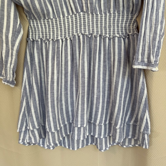 Rails Jasmine Dress Linen/Rayon Blue White Stripe Size XL - Picture 5 of 12